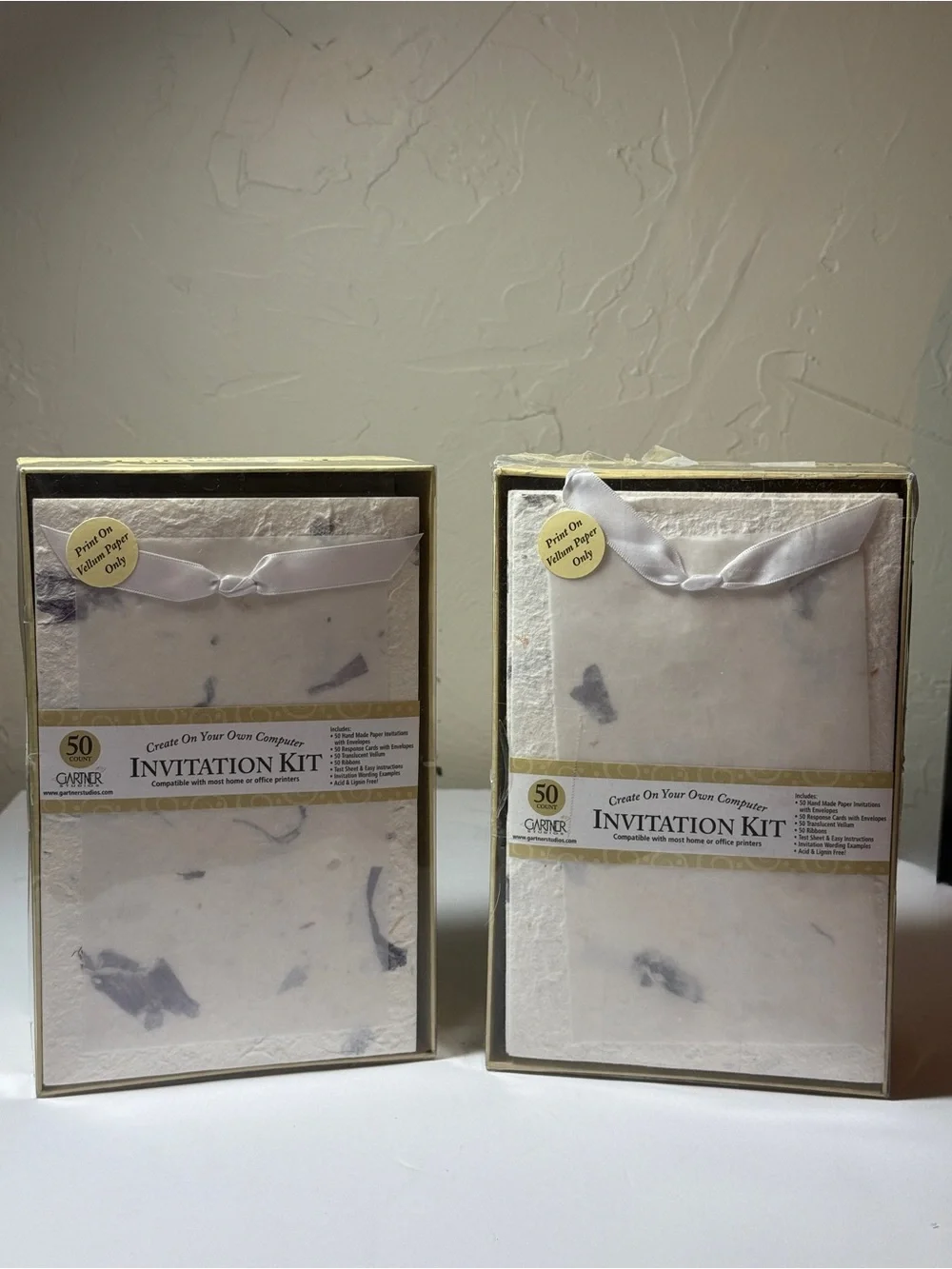 Handmade Paper/Vellum DIY Wedding/Party Invitations 2 KITS/50 PER KIT (100 TTL)